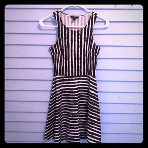 2 for $15/ Black & white fit & flare skater dress
